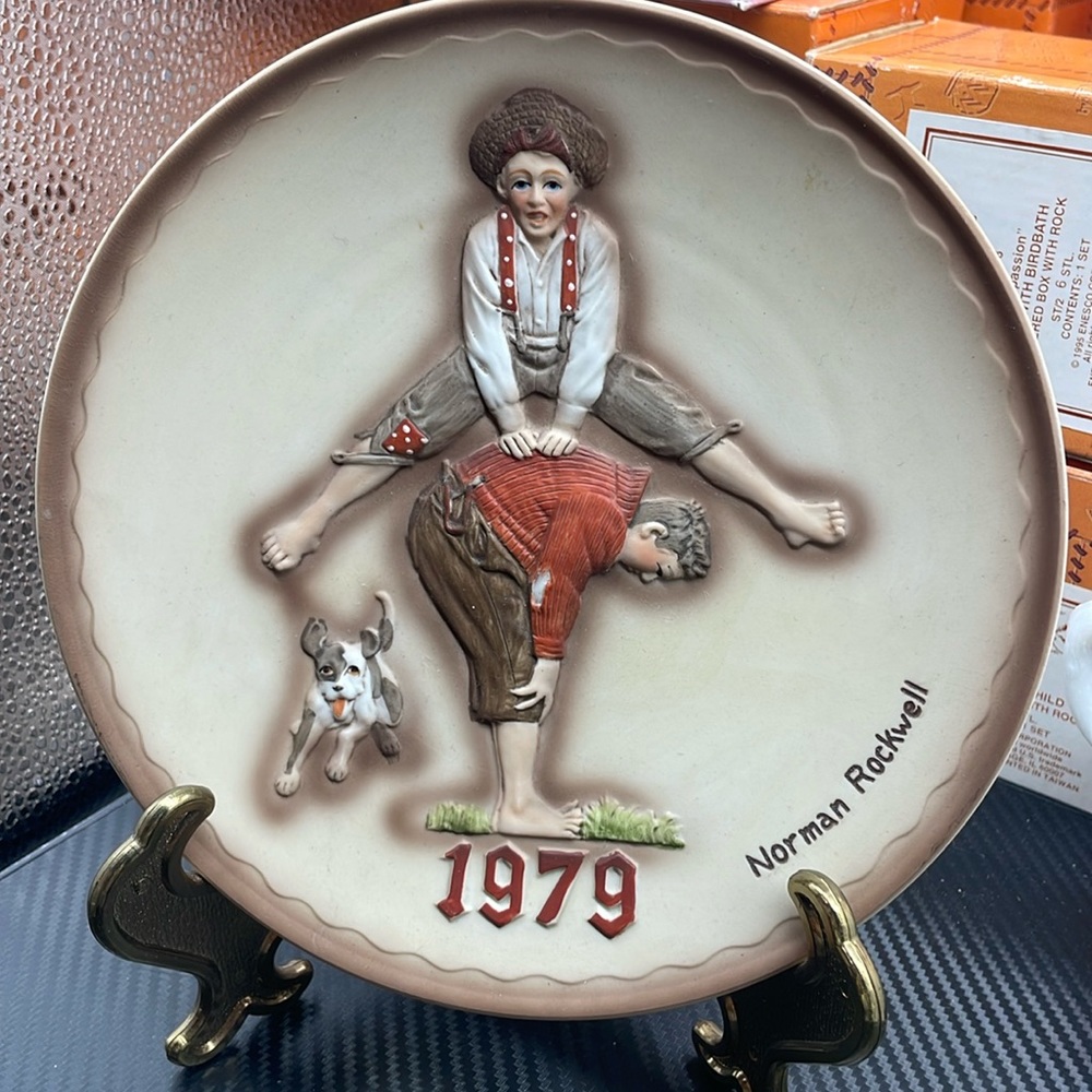 Norman Rockwell First Limited Edition 1979 Leapfrog Annual Plate